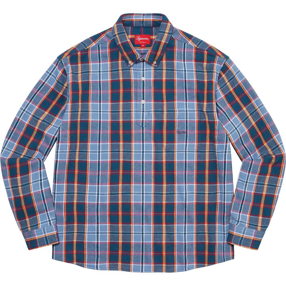 Camisas Supreme Pullover Plaid Flannel Azules | CL380RW