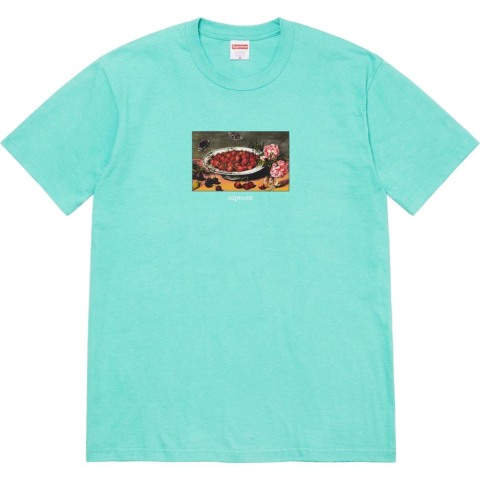 Camiseta Supreme Strawberries Tee Aqua | CL247QZ