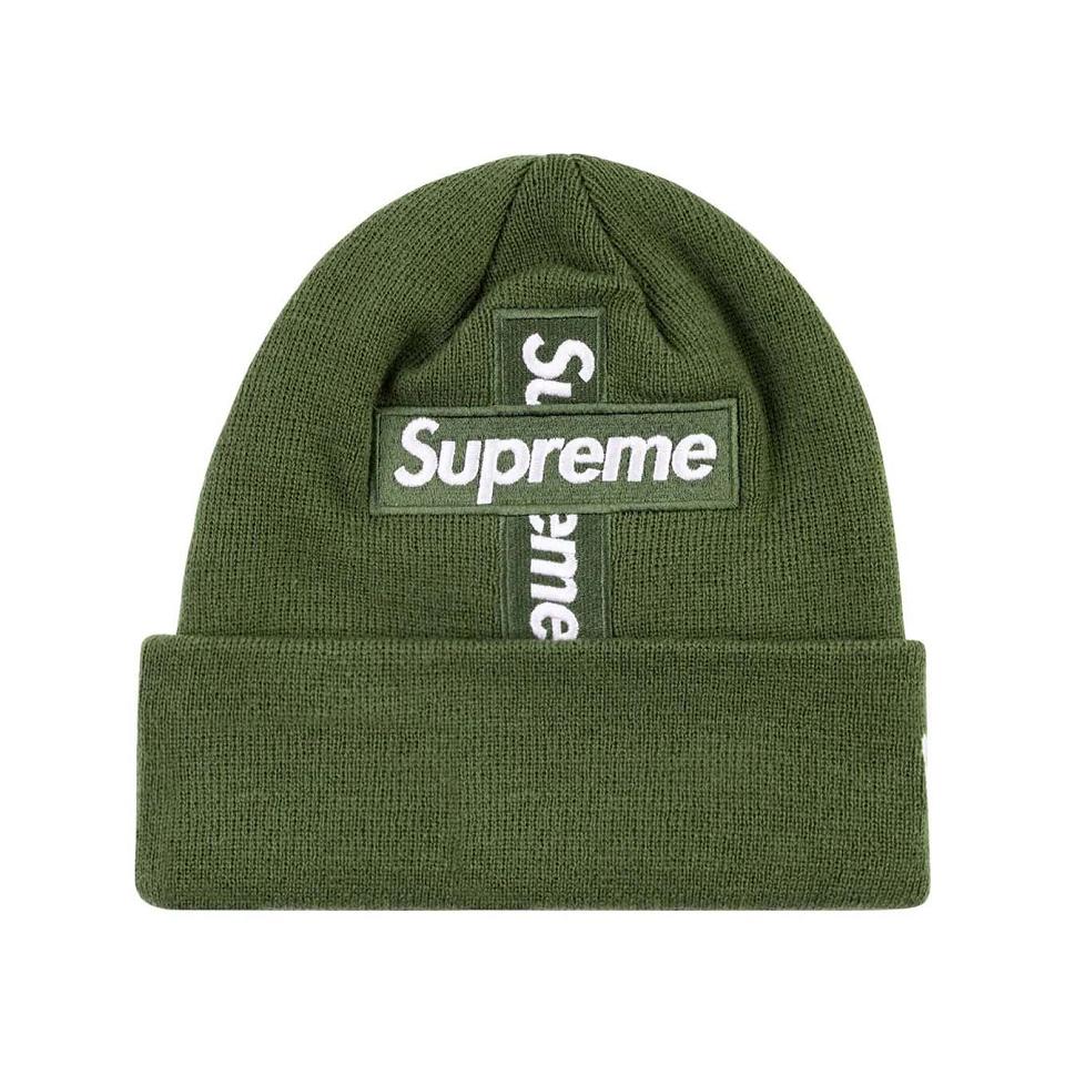 Sombreros Supreme New Era Cross Box-Logo Beanie Verde | CL109LH