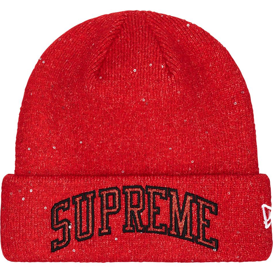 Sombreros Supreme New Era® Metallic Arc Beanie Rojas | CL144WY