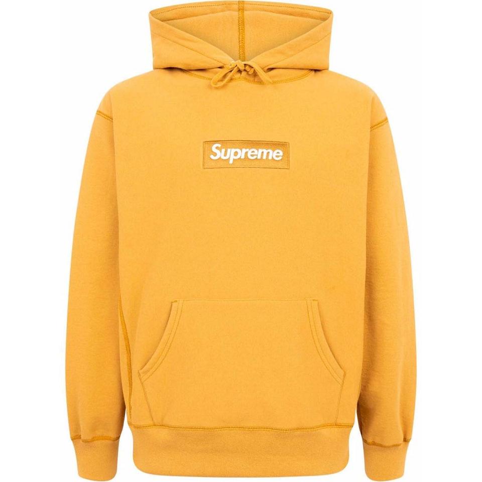 Sudadera Con Capucha Supreme Box Logo Amarillo | CL488IS