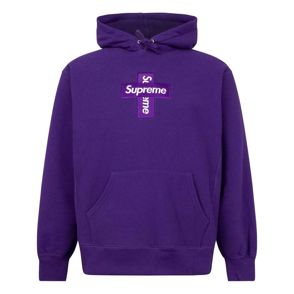 Sudadera Con Capucha Supreme Cross Box Logo Moradas | CL485TV