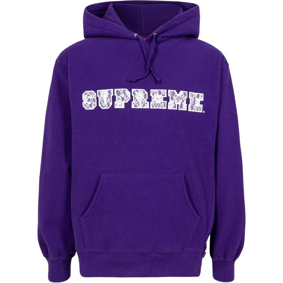 Sudadera Con Capucha Supreme Encaje Detail Logo Moradas | CL476CE