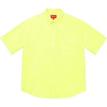 Camisas Supreme Loose Fit S/S Oxford Amarillo | CL382YU