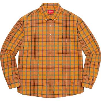 Camisas Supreme Pullover Plaid Flannel Doradas | CL377QZ