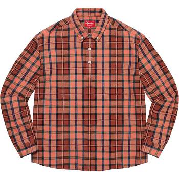 Camisas Supreme Pullover Plaid Flannel Rosas | CL378WY