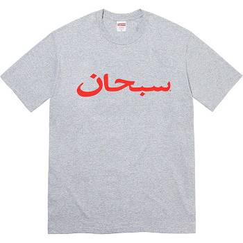 Camiseta Supreme Arabic Logo Tee Gris | CL207DN