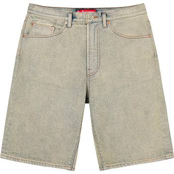 Pantalones Cortos Supreme Baggy Denim Kaki | CL357UT