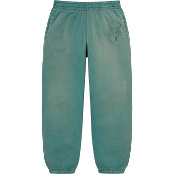 Pantalones Supreme Overdyed S Logo Sweatpant Aqua | CL404WY