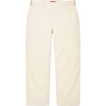 Pantalones Supreme Trabajo Pant Blancas | CL422ZG