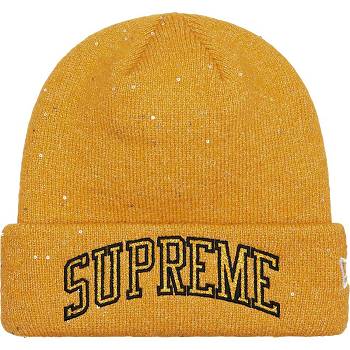 Sombreros Supreme New Era® Metallic Arc Beanie Doradas | CL147TV