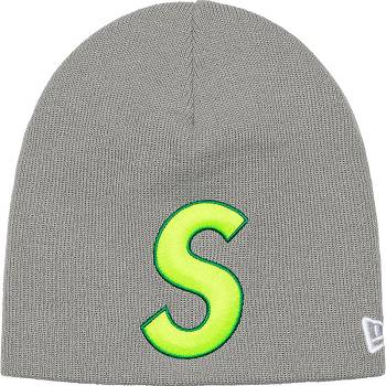 Sombreros Supreme New Era® S Logo Beanie Gris | CL151OR