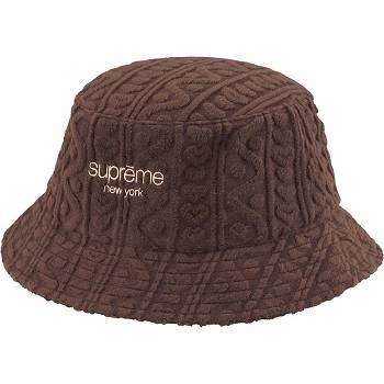 Sombreros Supreme Terry Pattern Crusher Marrones | CL143QZ