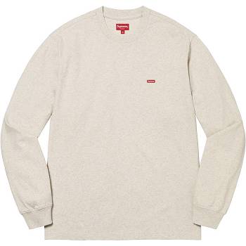 Truien Supreme Small Box L/S Tee Beige | CL343LH